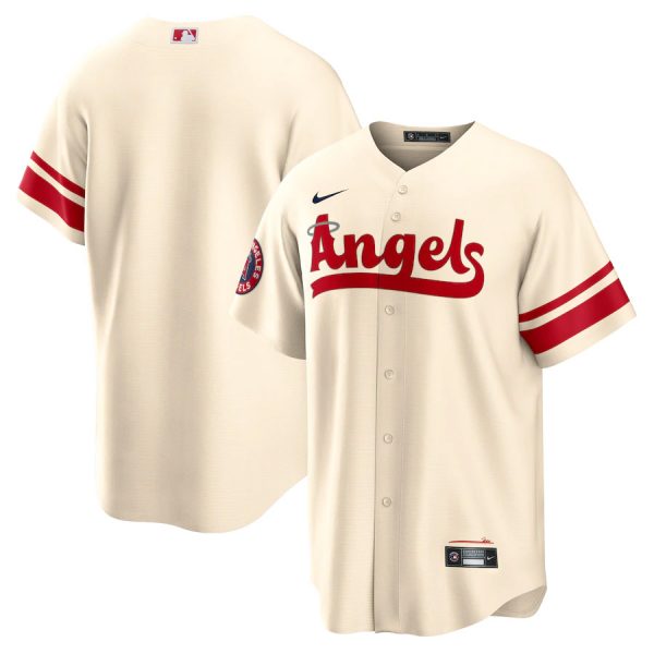 Personalized Youth Los Angeles Angels Blank 2022 City Connect Cream Stitched Jersey