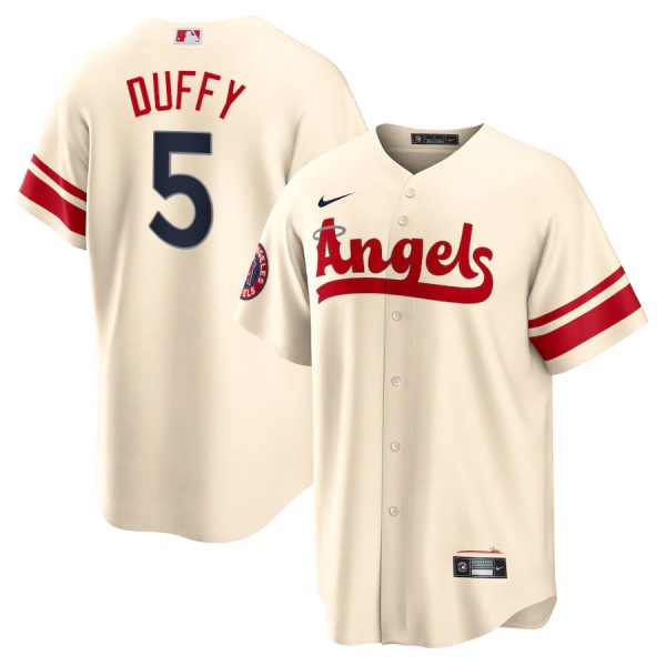 Personalized Youth Los Angeles Angels Matt Duffy 2022 City Connect Cream Stitched Jersey