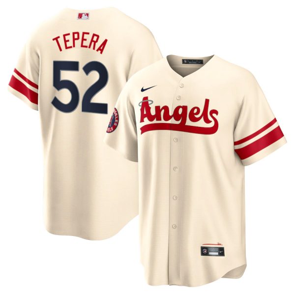 Personalized Youth Los Angeles Angels Ryan Tepera 2022 City Connect Cream Stitched Jersey