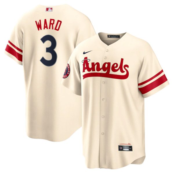 Personalized Youth Los Angeles Angels Taylor Ward 2022 City Connect Cream Stitched Jersey