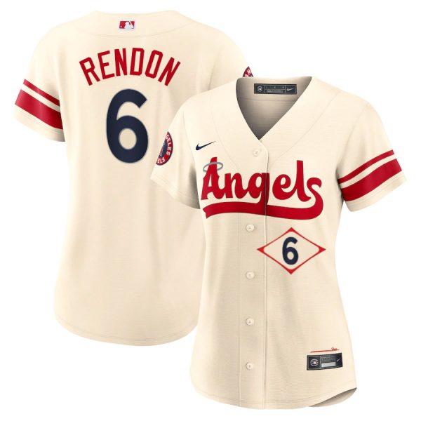 Personalized Women’s Los Angeles Angels Anthony Rendon City Connect Special Edition Cream Stitched Jersey