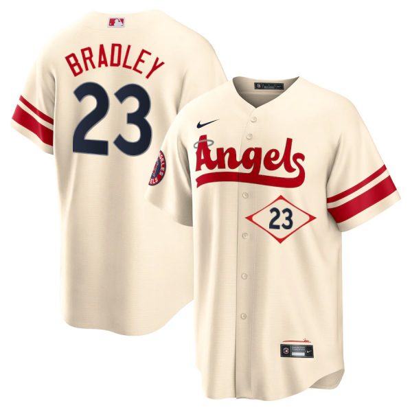 Personalized Men’s Los Angeles Angels Archie Bradley City Connect Special Edition Cream Stitched Jersey