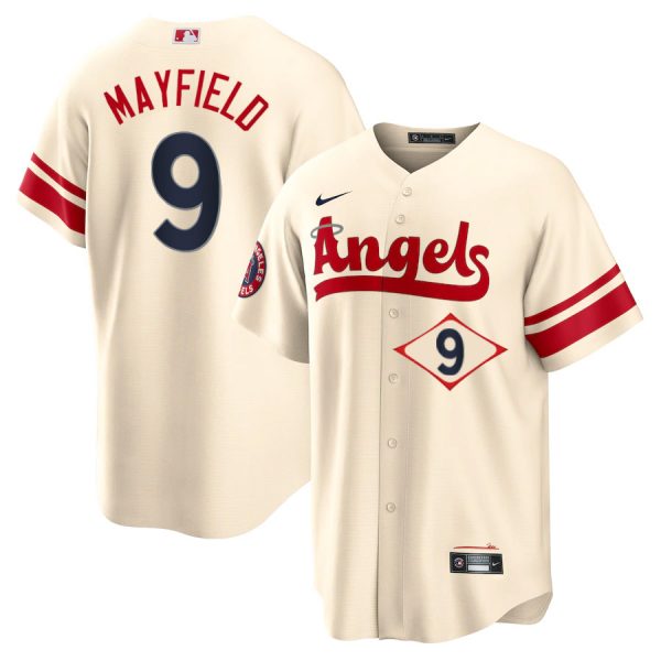 Personalized Men’s Los Angeles Angels Jack Mayfield City Connect Special Edition Cream Stitched Jersey