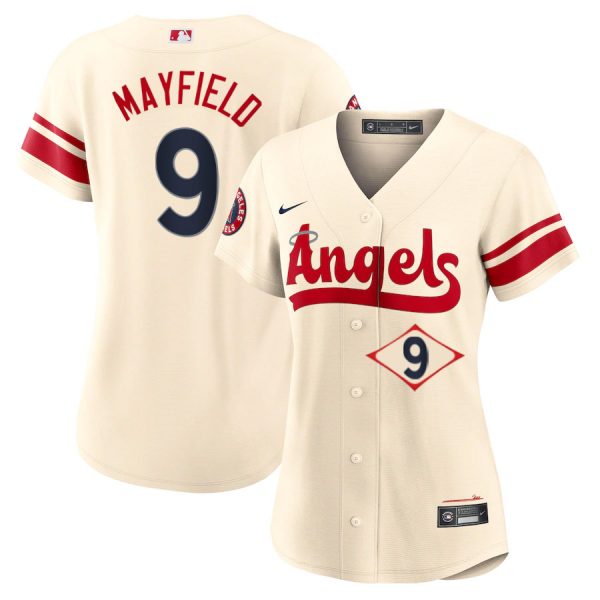 Personalized Women’s Los Angeles Angels Jack Mayfield City Connect Special Edition Cream Stitched Jersey