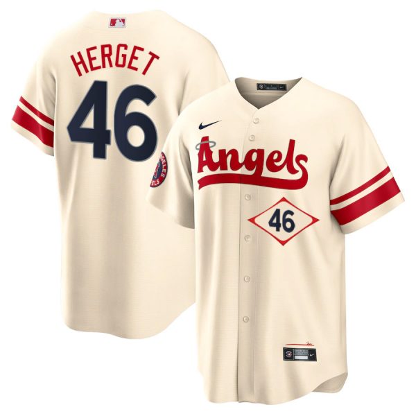 Personalized Men’s Los Angeles Angels Jimmy Herget City Connect Special Edition Cream Stitched Jersey