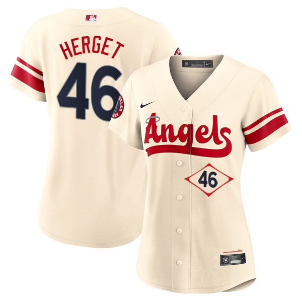 Personalized Women’s Los Angeles Angels Jimmy Herget City Connect Special Edition Cream Stitched Jersey