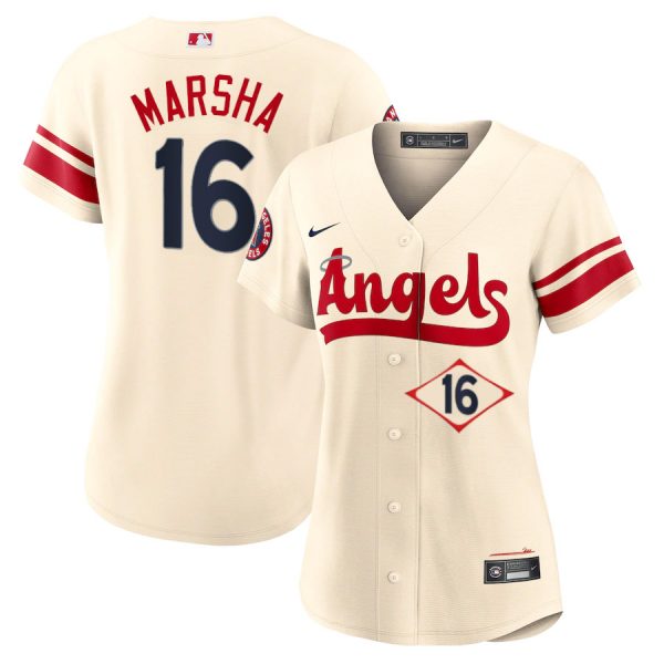 Personalized Women’s Los Angeles Angels Kurt Suzuki City Connect Special Edition Cream Stitched Jersey
