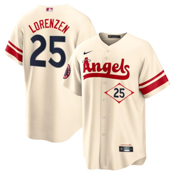Personalized Men’s Los Angeles Angels Michael Lorenzen City Connect Special Edition Cream Stitched Jersey