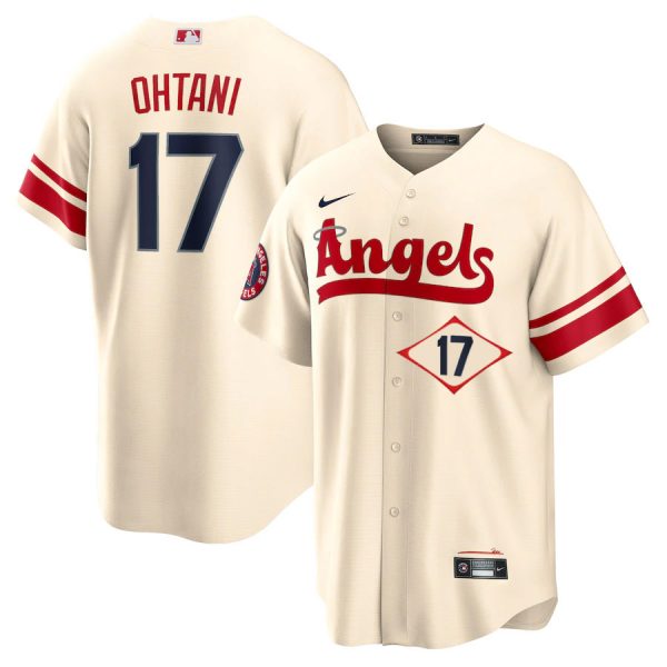 Personalized Men’s Los Angeles Angels Shohei Ohtani City Connect Special Edition Cream Stitched Jersey