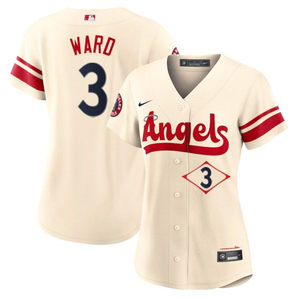 Personalized Women’s Los Angeles Angels Taylor Ward City Connect Special Edition Cream Stitched Jersey