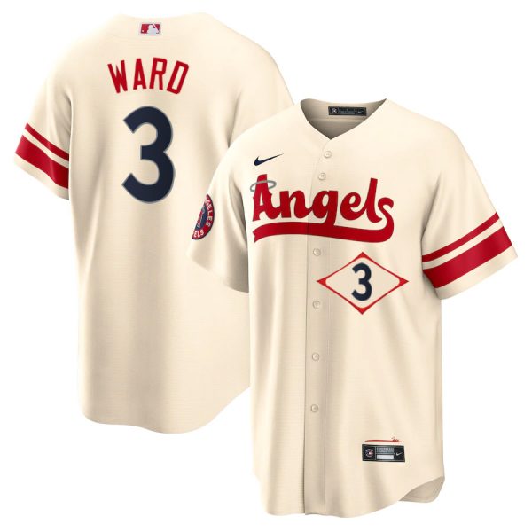 Personalized Men’s Los Angeles Angels Taylor Ward City Connect Special Edition Cream Stitched Jersey