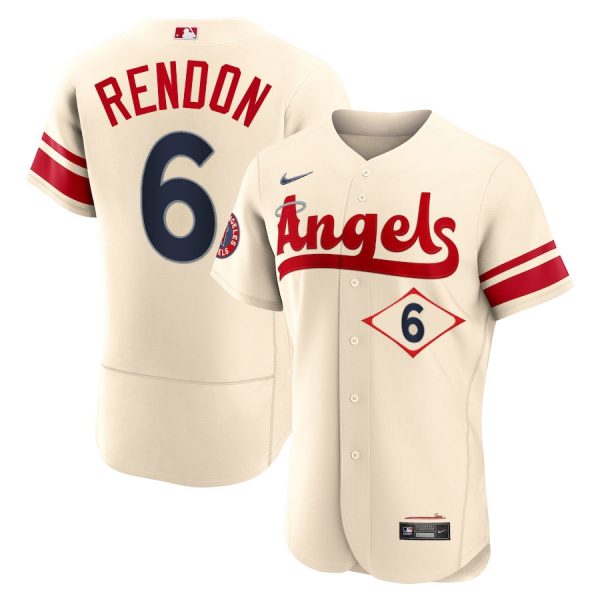 Personalized Men’s Flex Base Los Angeles Angels Anthony Rendon 2022 City Connect Cream Stitched Jersey