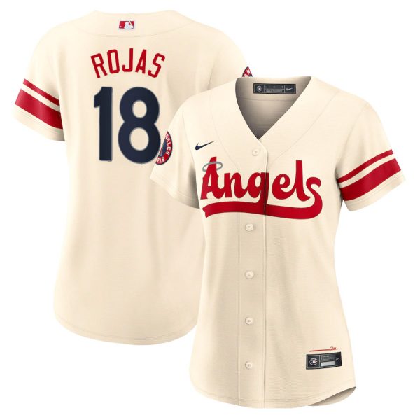 Personalized Women’s Los Angeles Angels Jose Rojas 2022 City Connect Cream Stitched Jersey