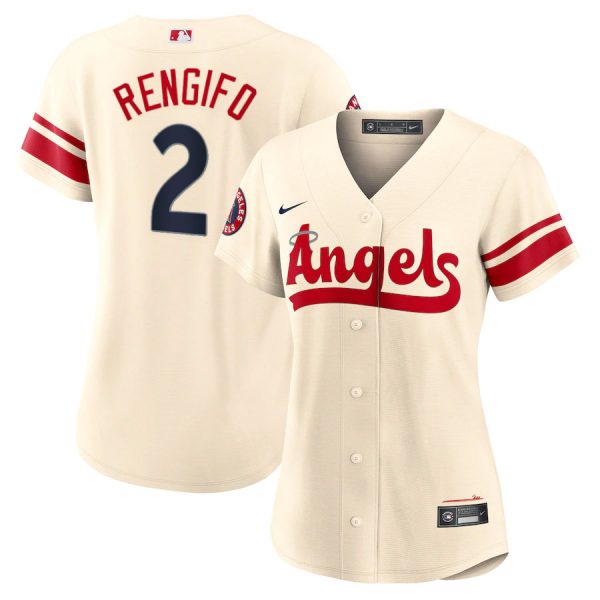 Personalized Women’s Los Angeles Angels Luis Rengifo 2022 City Connect Cream Stitched Jersey
