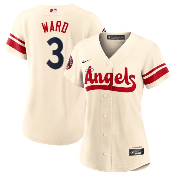 Personalized Women’s Los Angeles Angels Taylor Ward 2022 City Connect Cream Stitched Jersey