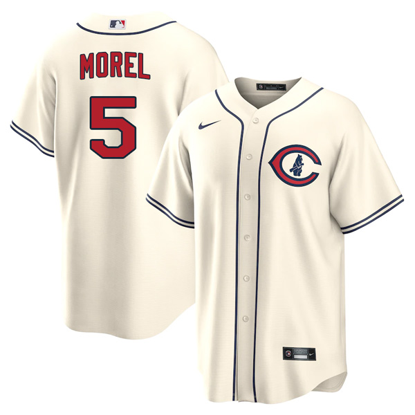 Personalized Youth Chicago Cubs Christopher Morel 2022 Field of Dreams Cream Stitched Jersey With Name