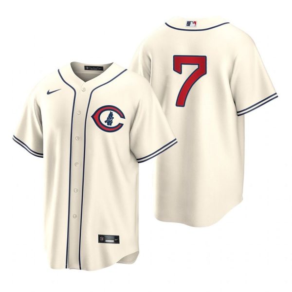Personalized Youth Chicago Cubs Yan Gomes 2022 Field of Dreams Cream Stitched Jersey