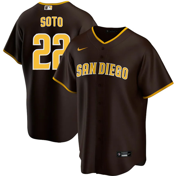 Personalized Men’s Juan Soto San Diego Padres Cool Base Stitched Brown