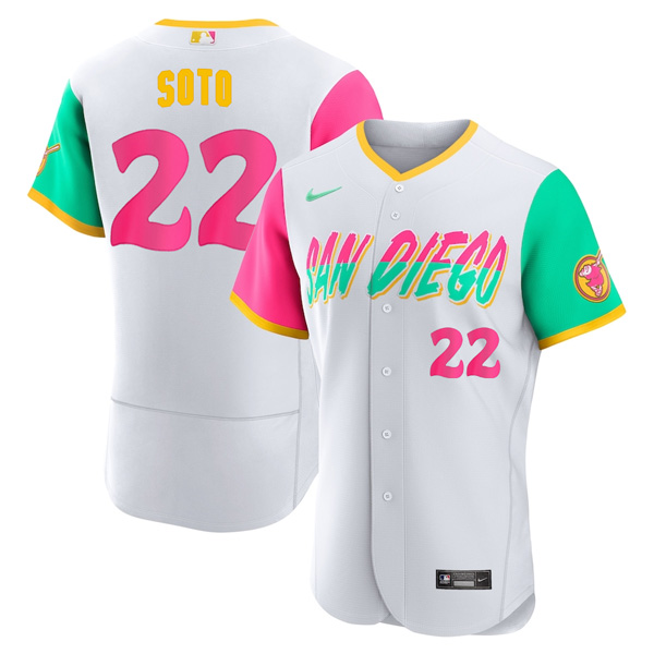 Personalized Men’s Juan Soto San Diego Padres Flex Base Stitched White City Connect