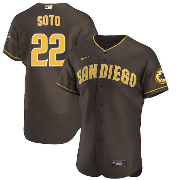Personalized Men’s Juan Soto San Diego Padres Flex Base Stitched Brown
