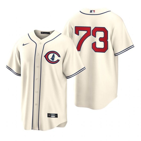 Personalized Men’s Cool Base Chicago Cubs Adbert Alzolay 2022 Field of Dreams Cream Stitched Jersey