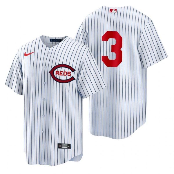 Personalized Men’s Cool Base Cincinnati Reds Albert Almora Jr. 2022 Field of Dreams White Stitched Jersey