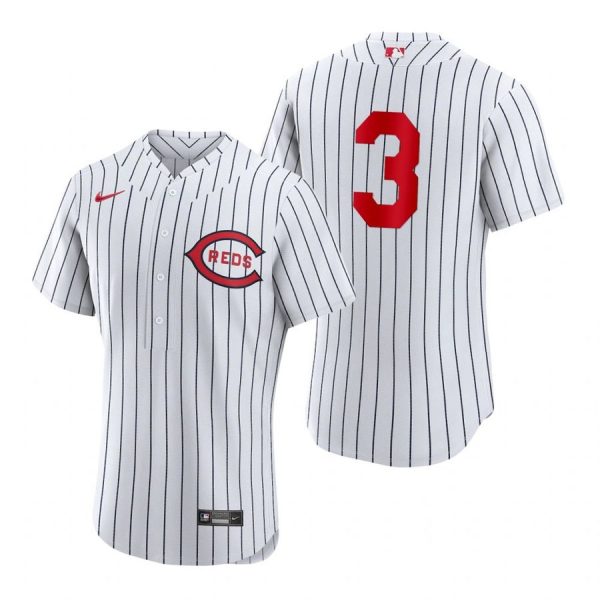 Personalized Men’s Flex Base Cincinnati Reds Albert Almora Jr. 2022 Field of Dreams White Stitched Jersey