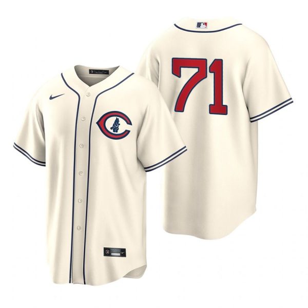 Personalized Men’s Cool Base Chicago Cubs Keegan Thompson 2022 Field of Dreams Cream Stitched Jersey