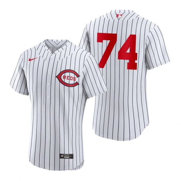 Personalized Men’s Flex Base Cincinnati Reds Juniel Querecuto 2022 Field of Dreams White Stitched Jersey