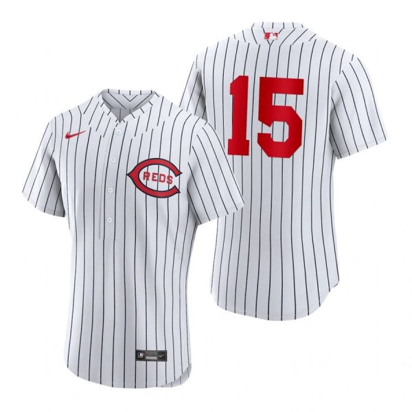 Personalized Men’s Flex Base Cincinnati Reds Nick Senzel 2022 Field of Dreams White Stitched Jersey