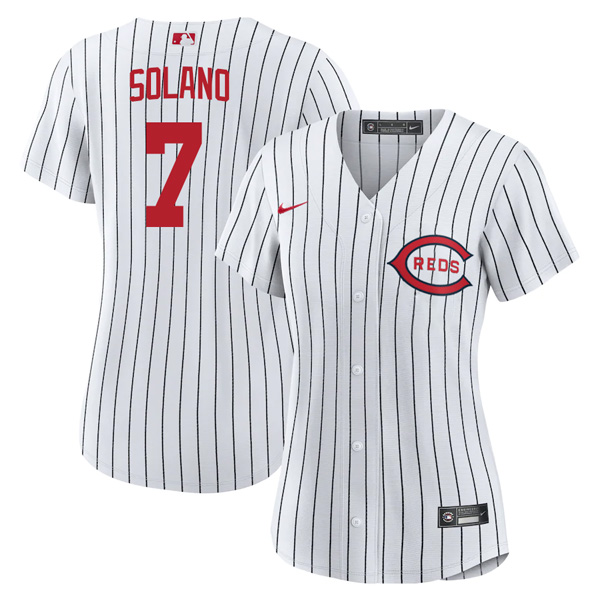 Personalized Women’s Cincinnati Reds Donovan Solano 2022 Field of Dreams White Stitched Jersey With Name