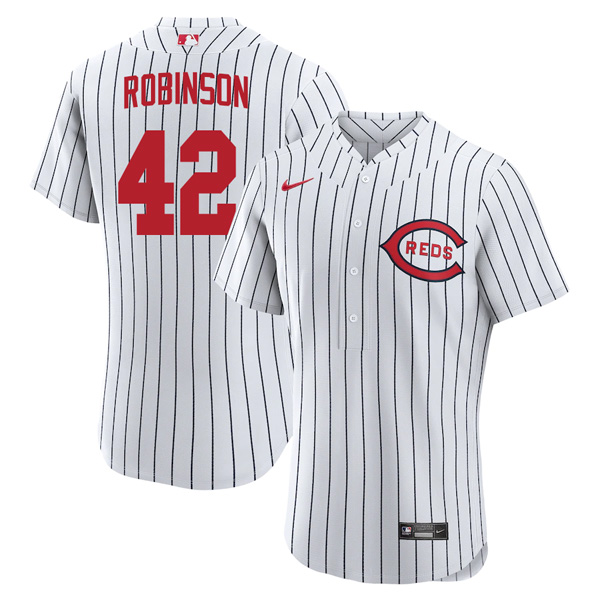 Personalized Men’s Flex Base Cincinnati Reds Jackie Robinson 2022 Field of Dreams White Stitched Jersey With Name