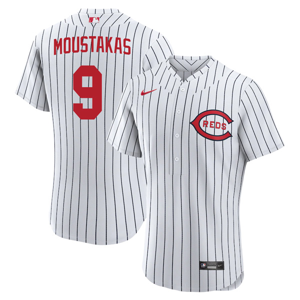 Personalized Men’s Flex Base Cincinnati Reds Mike Moustakas 2022 Field of Dreams White Stitched Jersey With Name