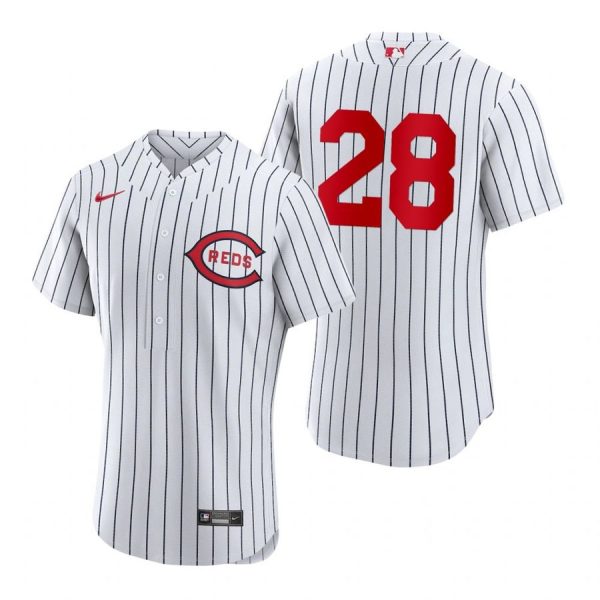 Personalized Men’s Flex Base Cincinnati Reds Austin Romine 2022 Field of Dreams White Stitched Jersey