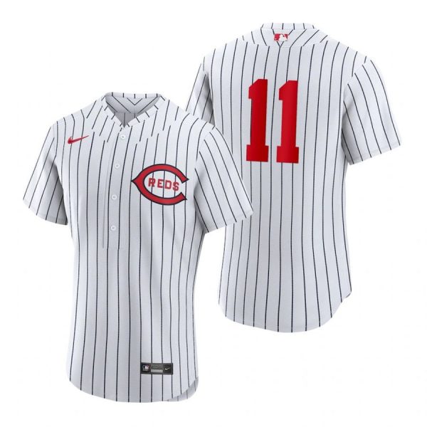 Personalized Men’s Flex Base Cincinnati Reds Barry Larkin 2022 Field of Dreams White Stitched Jersey