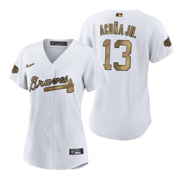 Personalized Women’s Ronald Acuna Jr. Atlanta Braves 2022 MLB All-Star Game White Stitched Jersey