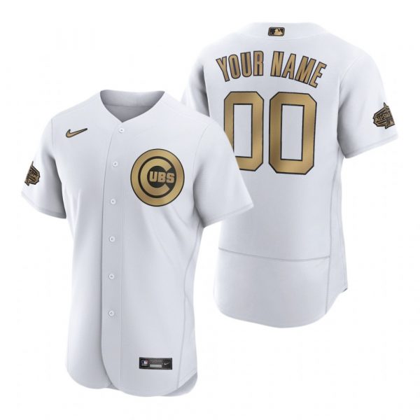 Personalized Men’s Flex Base Chicago Cubs 2022 MLB All-Star Game White Stitched Jersey