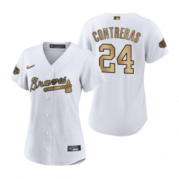 Personalized Women’s Willson Contreras Chicago Cubs 2022 MLB All-Star Game White Stitched Jersey