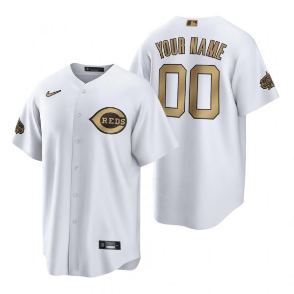Personalized Men’s Cool Base Cincinnati Reds 2022 MLB All-Star Game White Stitched Jersey