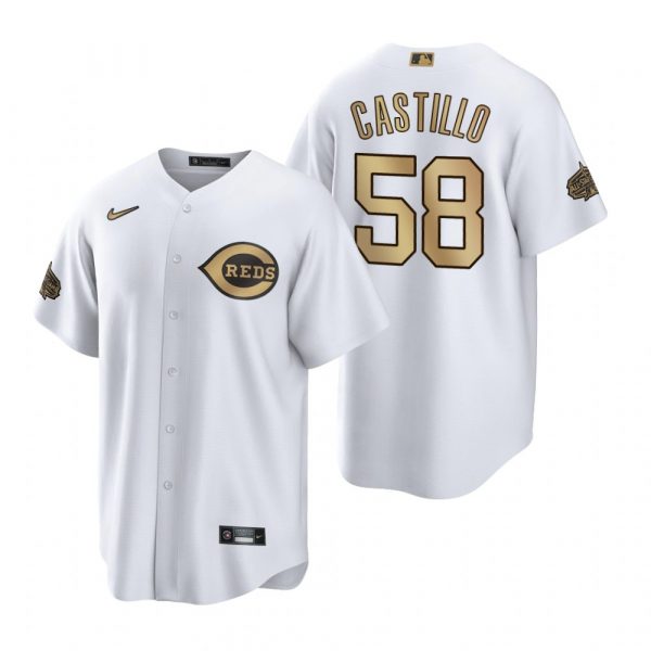 Personalized Men’s Cool Base Luis Castillo Cincinnati Reds 2022 MLB All-Star Game White Stitched Jersey