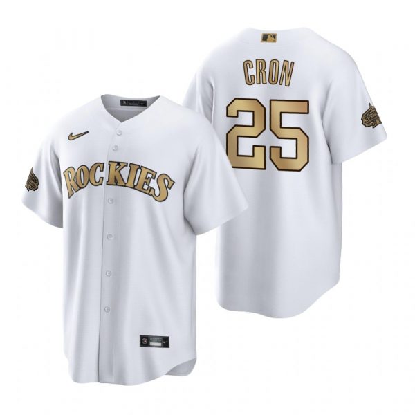 Personalized Men’s Cool Base C.J. Cron Colorado Rockies 2022 MLB All-Star Game White Stitched Jersey