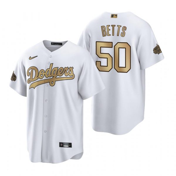 Personalized Men’s Cool Base Mookie Betts Los Angeles Dodgers 2022 MLB All-Star Game White Stitched Jersey