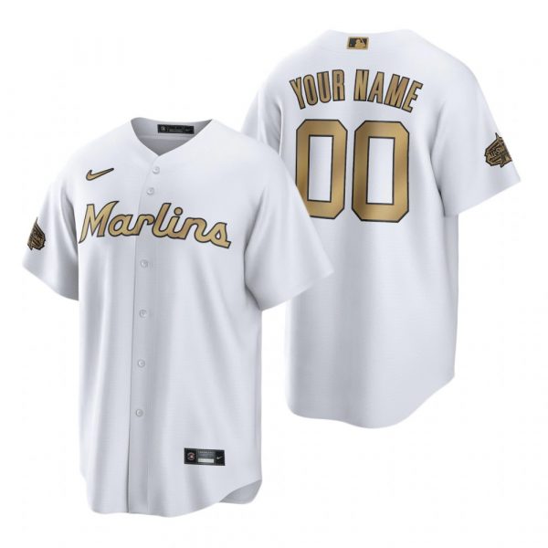 Personalized Men’s Cool Base Miami Marlins 2022 MLB All-Star Game White Stitched Jersey