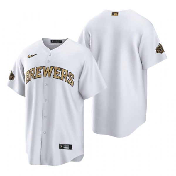 Personalized Men’s Cool Base Milwaukee Brewers 2022 MLB All-Star Game White Stitched Jersey