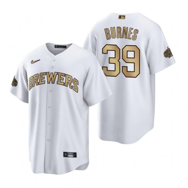 Personalized Men’s Cool Base Corbin Burnes Milwaukee Brewers 2022 MLB All-Star Game White Stitched Jersey