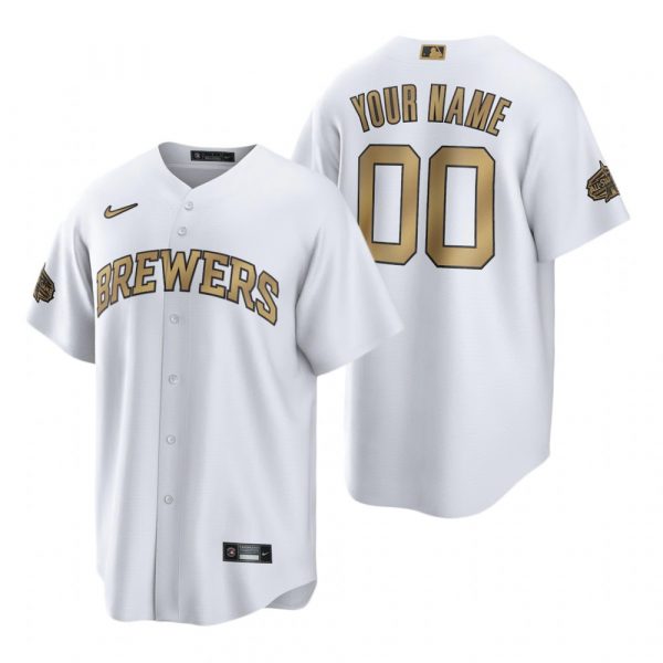 Personalized Men’s Cool Base Milwaukee Brewers 2022 MLB All-Star Game White Stitched Jersey
