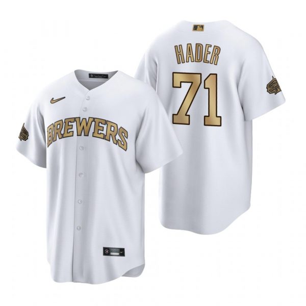 Personalized Men’s Cool Base Josh Hader Milwaukee Brewers 2022 MLB All-Star Game White Stitched Jersey