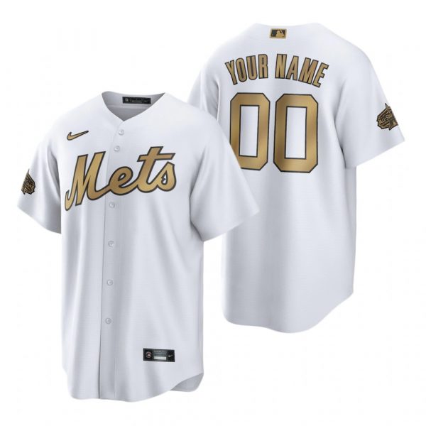 Personalized Men’s Cool Base New York Mets 2022 MLB All-Star Game White Stitched Jersey