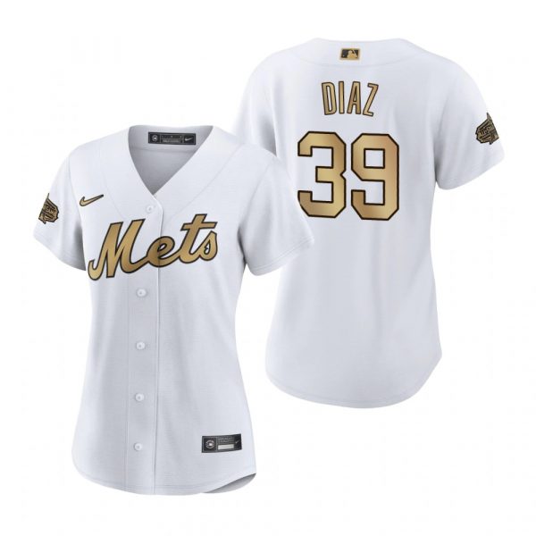 Personalized Women’s Edwin Diaz New York Mets 2022 MLB All-Star Game White Stitched Jersey