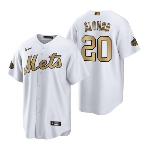 Personalized Men’s Cool Base Pete Alonso New York Mets 2022 MLB All-Star Game White Stitched Jersey